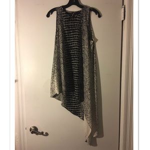 BCBG Croco print asymmetrical top